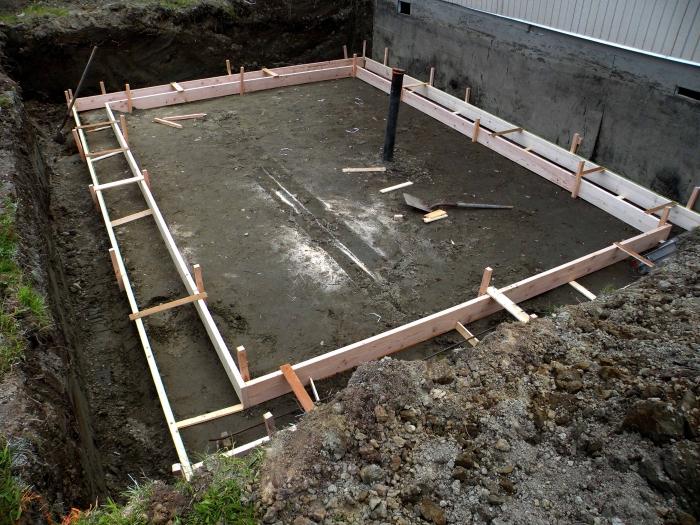 pour the Foundation under the finished house