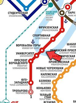 Luzhniki U-Bahn-Karte