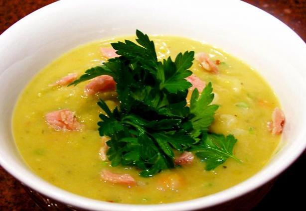 split Pea soup with smoked ribs in a slow cooker