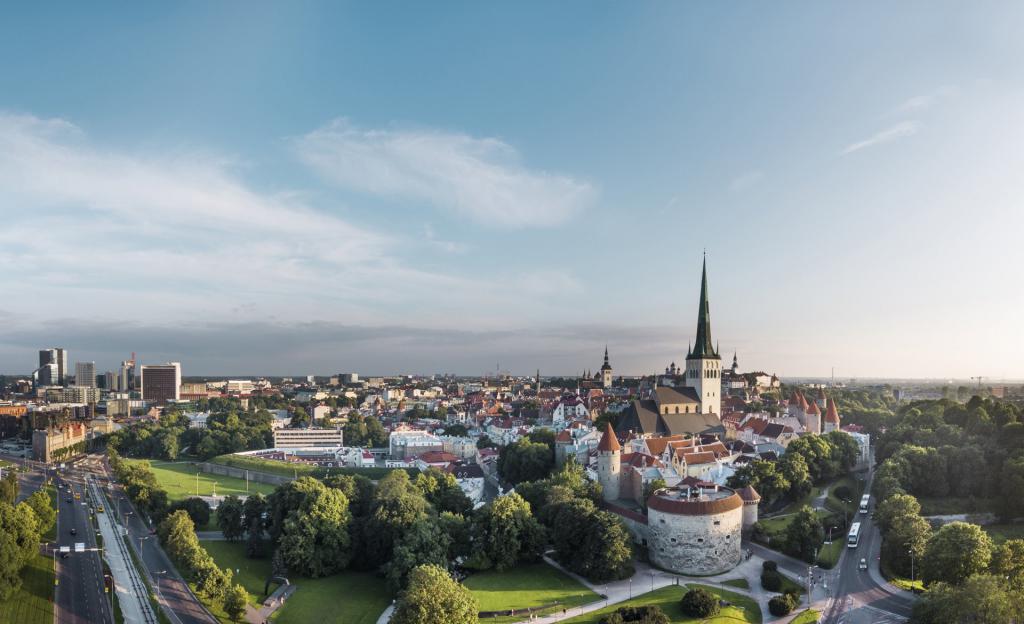 Görünümü Tallinn ile квадрокоптера