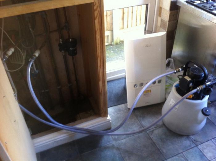 flushing of the heating system of a residential building manual