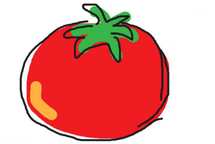 cómo dibujar un tomate acuarela