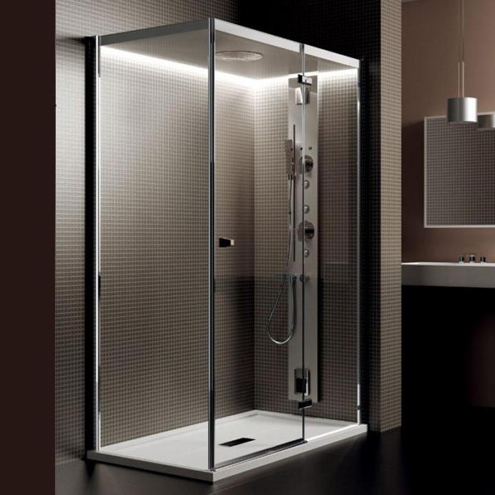 120x80 shower cabin with low tray rectangular