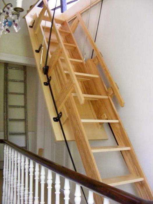 las dimensiones de desván de las escaleras con la escotilla