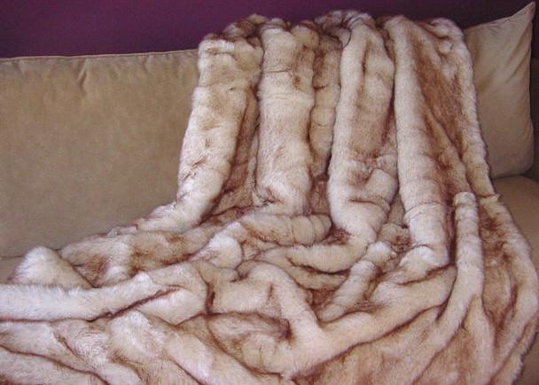 plaid bedspread faux fur