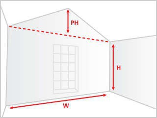 how to calculate the area of the walls in the room