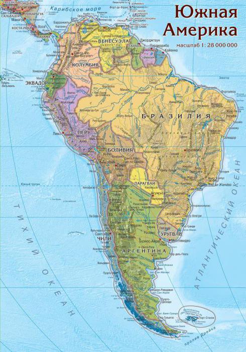 kraje Ameryki Południowej na placu