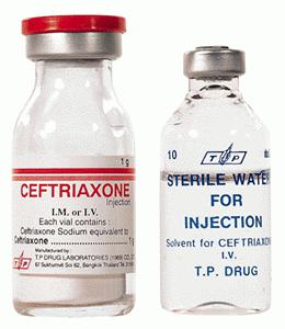 注射のCeftriaxone