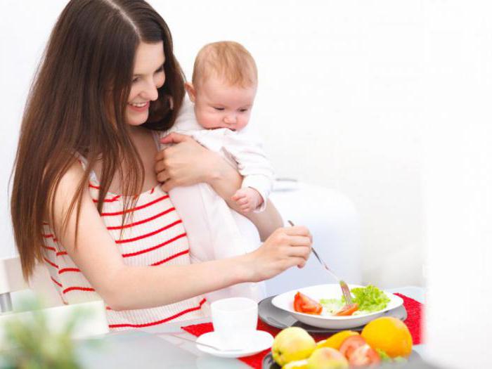 the diet of nursing mothers by month