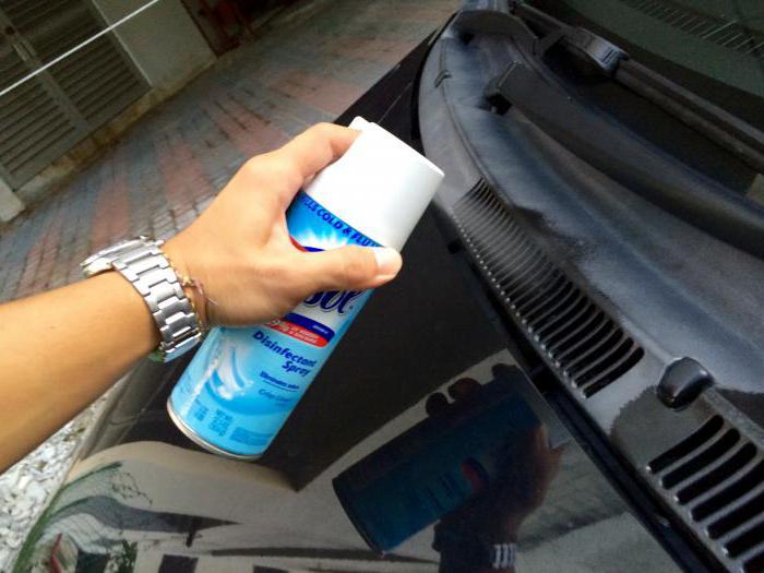desinfecção de condicionador de ar do carro clorexidina