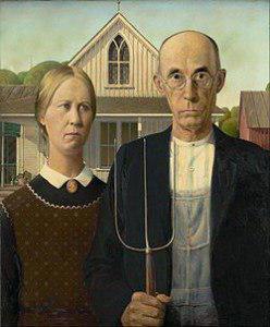 American Gothic painting American artist grant wood