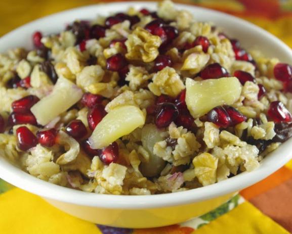 salad with walnuts and pomegranate