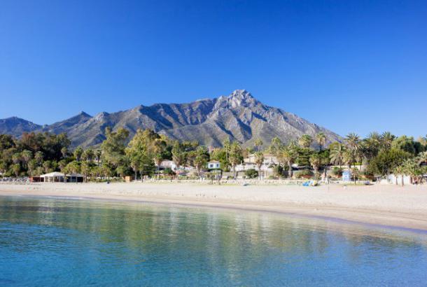 Marbella on the map of Spain