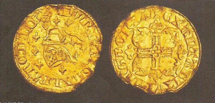la antigua moneda de oro