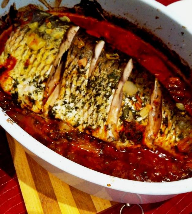 carp baked in the oven entirely