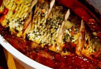 Baked carp in the oven three recipe