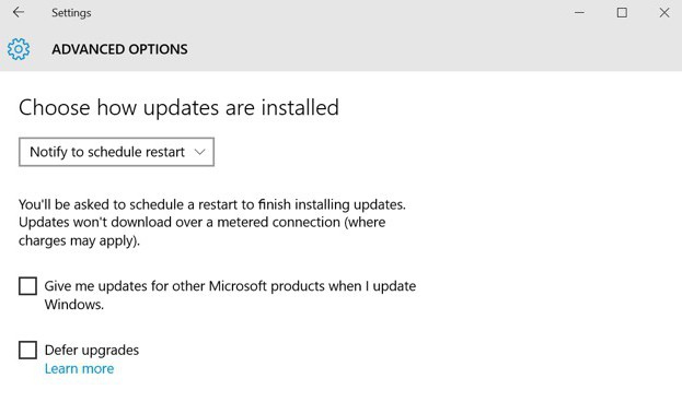 program devre dışı bırakmak için, windows update 10