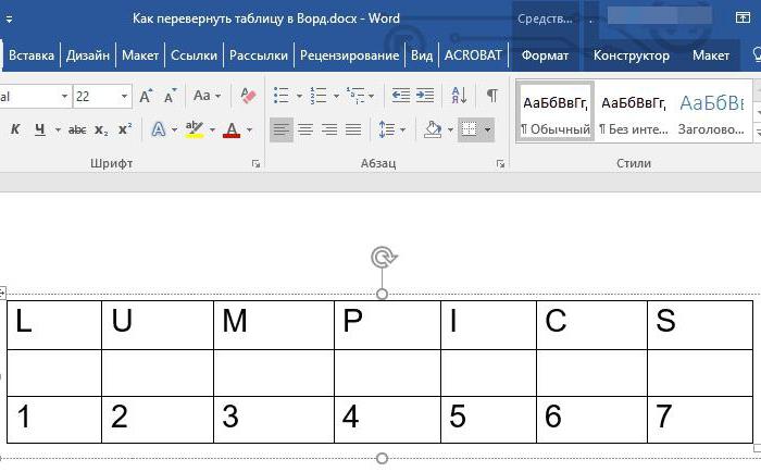 how to rotate text in a table in word