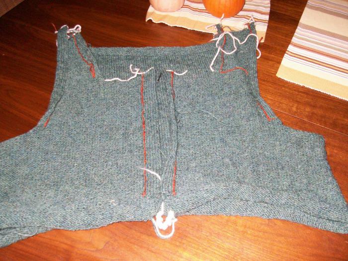 sweater knitting female diagram