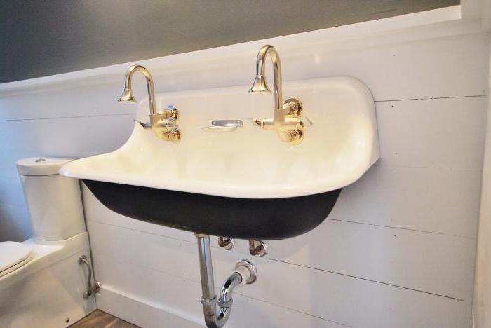 double pedestal sink for bathroom