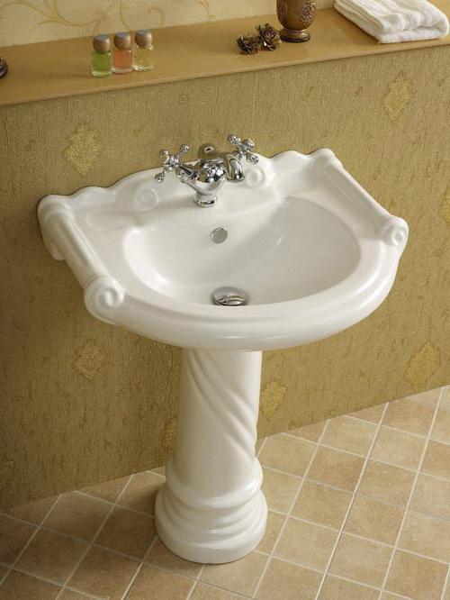 corner sink with pedestal