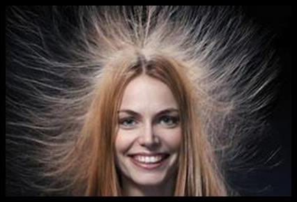 Se o cabelo электризуются