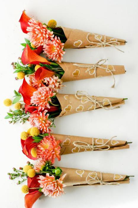 how to pack the flowers in Kraft paper
