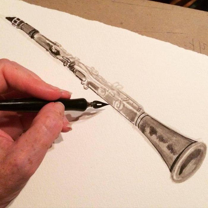 how to draw a flute gradually