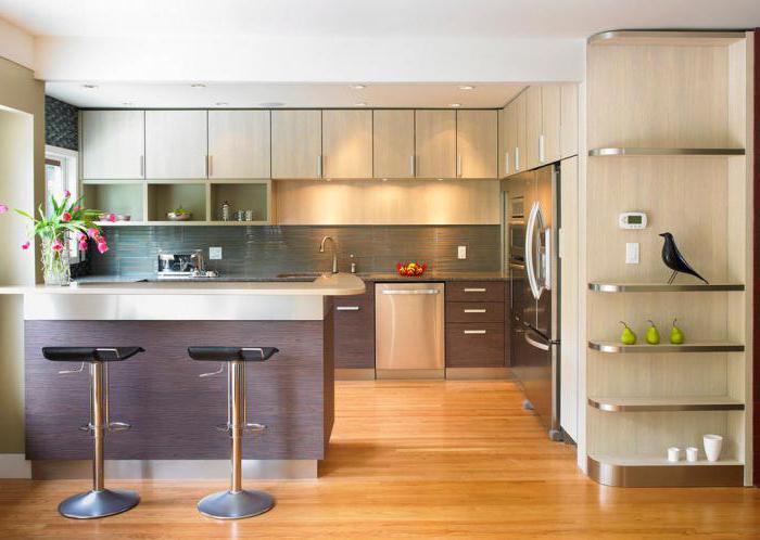 gestalteter Wohnbereich integrierter Küche