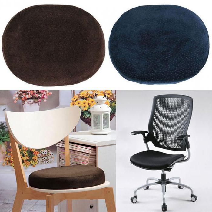  orthopedic seat cushion on chair with their hands