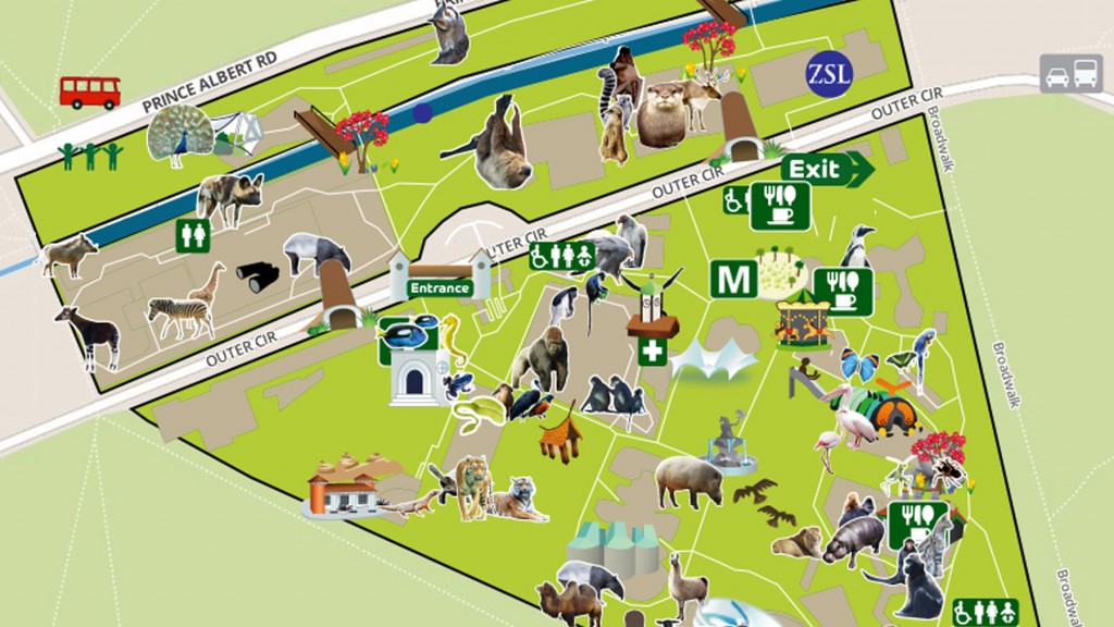 Схема лондонського зоопарку