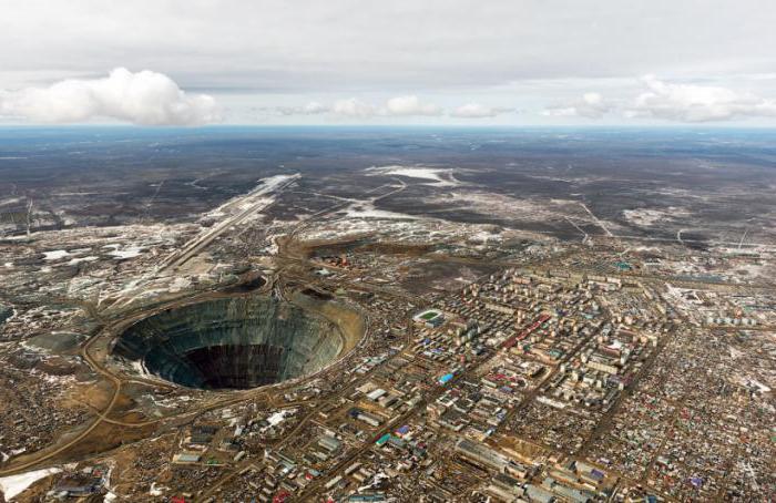 town of Mirny Yakutia quarry photo