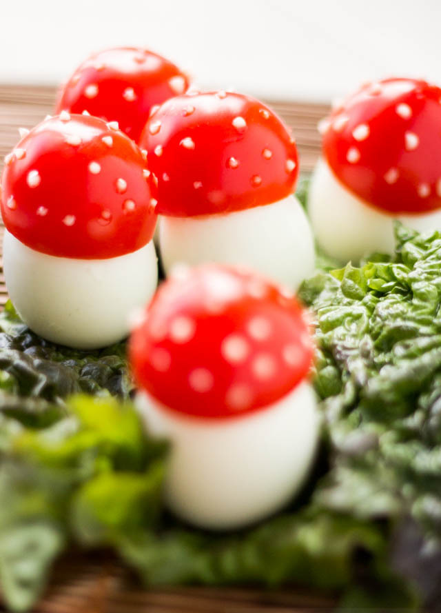 mushrooms from eggs and tomatoes