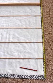 sewing Roman blinds