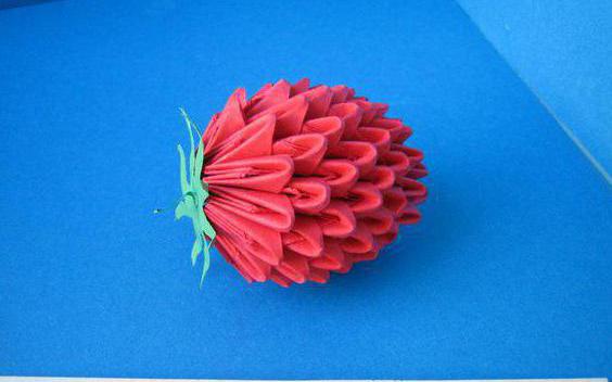 origami çilek ve meyve
