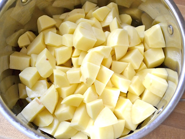 batatas cortadas