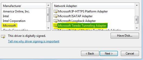 what is a tunnel adapter teredo microsoft