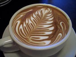 Rysunki na kawę cappuccino