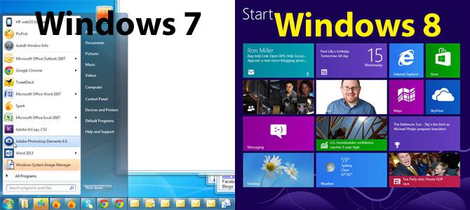 what is better Windows 7 or 8