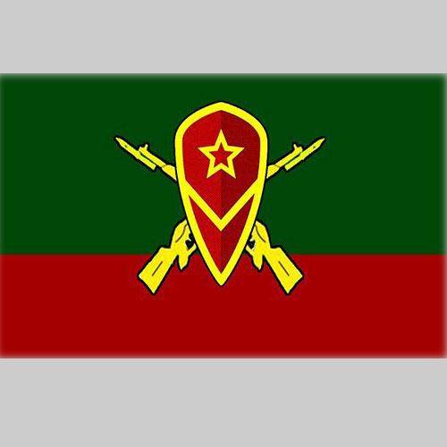 Flagge der Infanterie-Truppen Russland Fotos