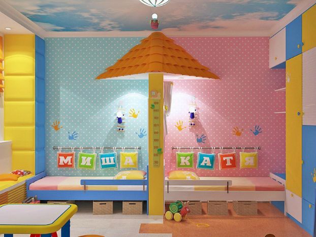 Ремонт дитячої кімнати для дівчинки та хлопчика