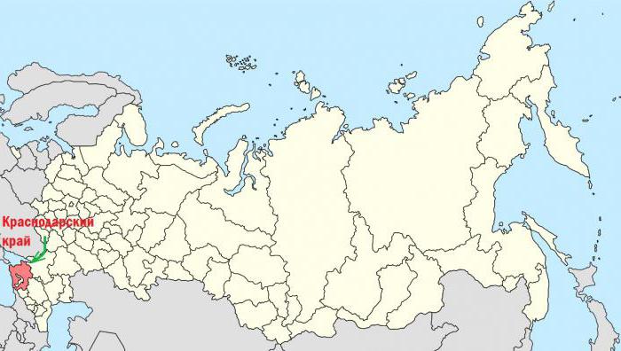 a topografia da região de Krasnodar