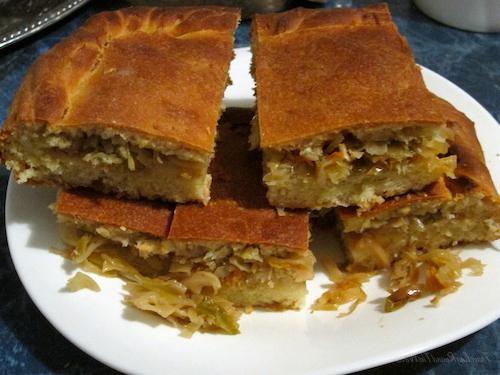 Stolle pie with cabbage recipe