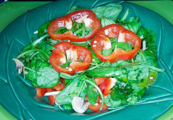 salad of raw vegetables photo