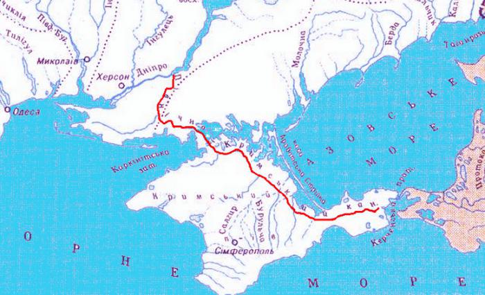 noroeste da criméia canal mapa