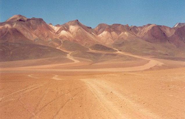 what is the large desert located in South America