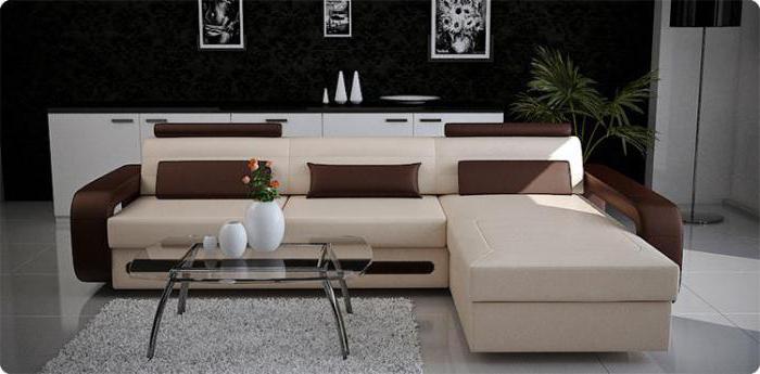 moderno sofá-cama na sala de estar