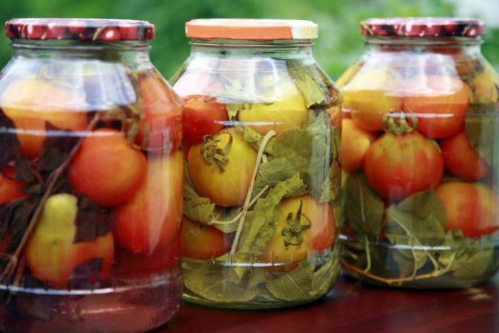 Rezepte braunen Tomaten für den Winter in Banken