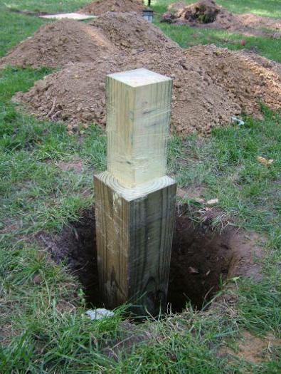 drewniany fundament