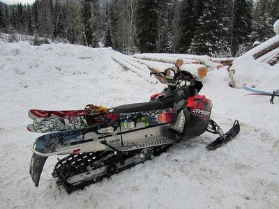 self-made vehicles in the snow